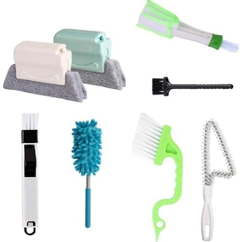 8PCS Window Groove Cleaning Tool Kit Slot Track Cleaning Brushes for Home Kitchen Windows Air Conditioner steady