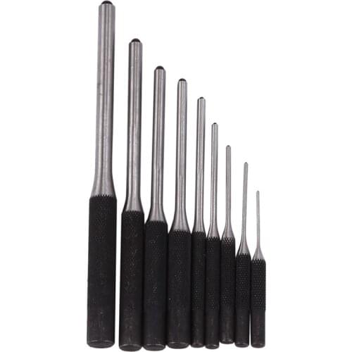 9-Piece Set-Up Punch Round Punch Pieces Roll Pin Punch Set Tool Bolt Catch Roll Pin Punch Tool Kit