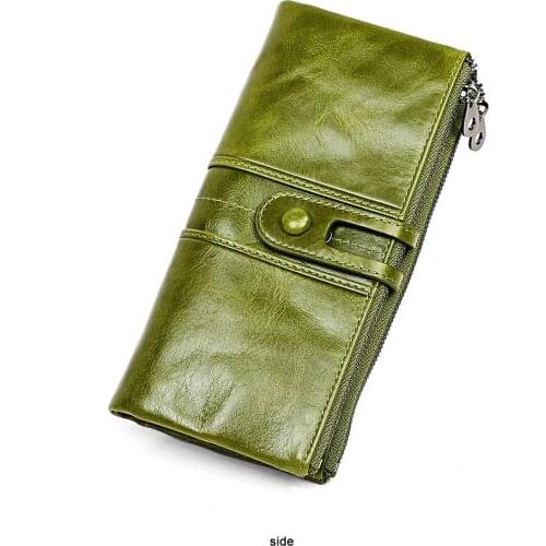 New Women Wallet Female Purse Leather Wallet Long Coin Purse Card Holder Money Clutch Wristlet Multifunction