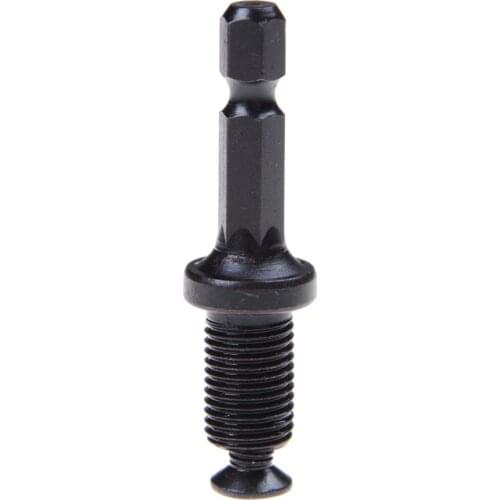 One Piece 1/4 Steel Hex Shank Adapter to 3/8"-24UNF Male Thread Screw for Drill Bit Chuck High Quality