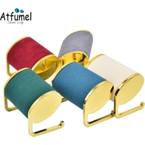 Fashion Metal Watch Jewelry Display Stand With Microfiber Pillow Hoder Necklace Bracelet Jewelry Organizer Storage Showcase Deco