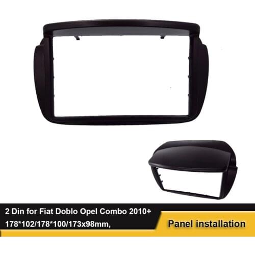 2DIN Car Radio Fascia For Fiat Doblo 2010+ For Opel Combo DVD Stereo Frame Panel Dash Installation Mounting Tirm Kit Bezel