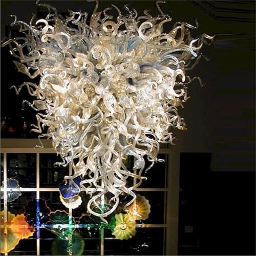 Zhongshan Manufacturer Blown Murano Glass Chandeliers Handmade Blown Glass Big Chandelier for Livingroom Decoration