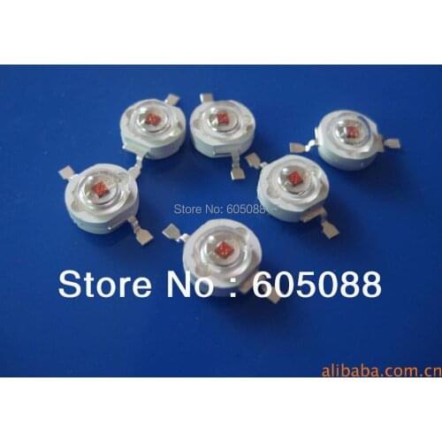 1w 660nm deep red color high power led laser diode high bright 20-30lm made by high quality Epileds chips 250pcs/Lot wholesale