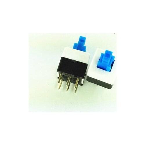 100PCS 7 x 7mm PCB 6 Pins Latching Tactile Tact Push Button Switch Maintained