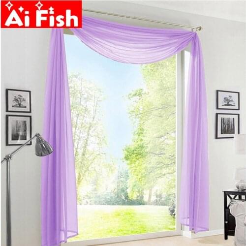 European Blind Panel Fabrics For Window White Sheer Curtains For Living Room Curtain Pelmet Valance Scarf Curtain Drape AP184#4