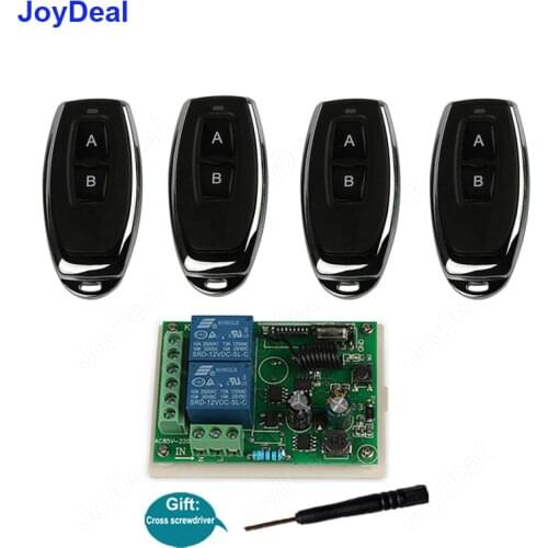 433Mhz Universal Wireless Remote Control Switch AC 110V 220V 2CH Relay Heterodyne Receiver Module and 433 MHz RF Remote Controls