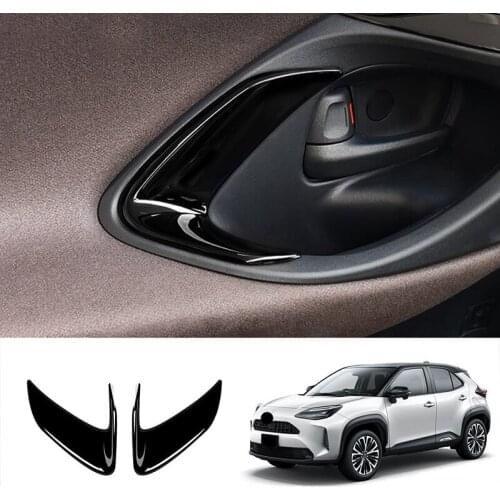 Car Inner Door Door Bowl Trim Cover Inner Door Handle Panel Frame for Toyota Yaris Cross 2020-2021