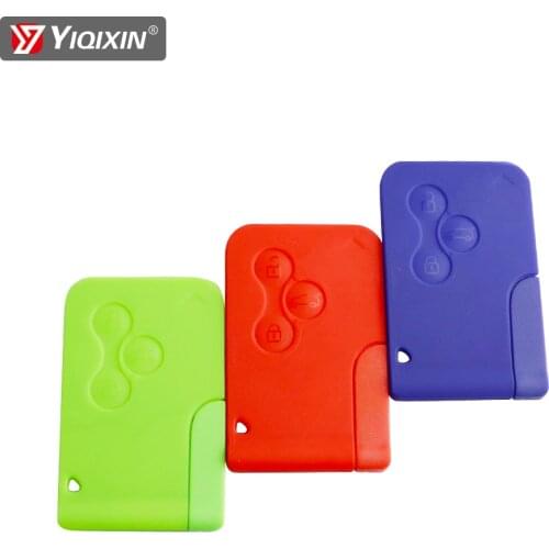 YIQIXIN High Quality 3 Button For Renault Megane 2 3 Clio Grand Scenic Remote Car Key Shell Cover Case Smart Card Blade Red Blue