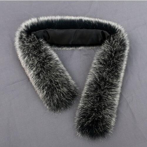 Winter 100% Real Fox Fur Collar Women Down Coat Fur Collar Luxury Winter Warm Genuine Fur Scarves