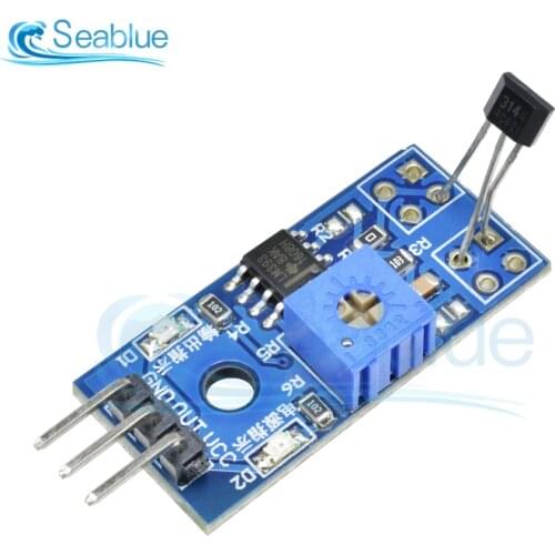 1Pcs DC 5V Speed Measurement Hall Sensor Module Hall Switch Motor Module LM393 3144 Hall Sensor Magnetic Induction Probe