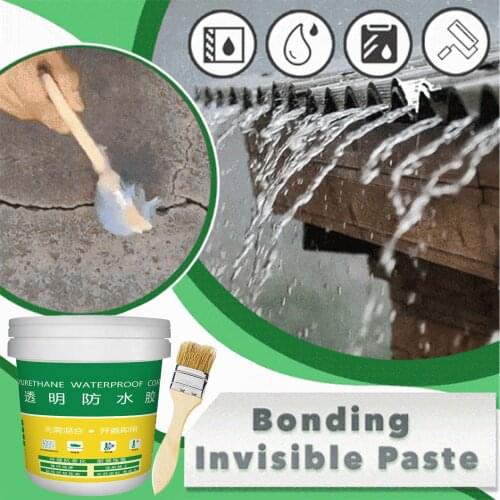 300ml Waterproof Invisible Paste Sealant Mighty Paste Polyurethane Glue With Brush Adhesive Repair Glue For Roof Repair #P3