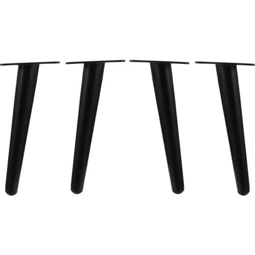 4pcs Iron Cabinet Leg Furniture Support Feet Sofa Leg Bed Leg For Home Dining Chairs Furniture Legs Metal Modern Support Black