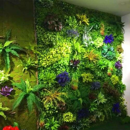 40*60 Artificial Green Plant Background Wall For Home Company Building Wall Decoration Decorative Material plant backdrop
