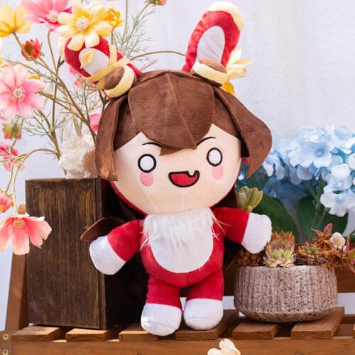 40cm Anime Game Genshin Impact Plush Doll Amber Rabbit Stuffed Toy Dolls Cartoon Bunny Cosplay Props Prop Birthday Otaku Gift