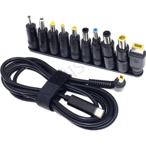 Laptop Power Adapter Connector Dc Plug USB Type C male to Universal Male Jack Converter for Lenovo for Asus Notebook Charger