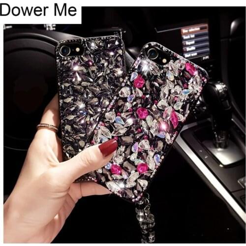 Dower MeFashion DIY Full Bling Colorful Small Shaped Crystal Diamond Case Cover For Iphone XS Max XR X 8 7 6 6S Plus 5 5S SE