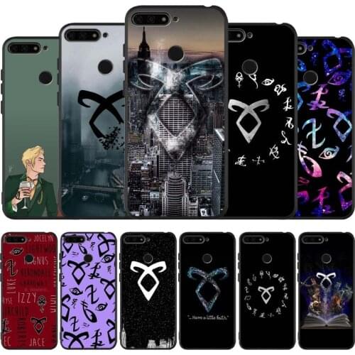 Shadowhunters Runes Black Silicone Phone Case For Honor 30 20 Pro 8X 9X X10 10 20 Lite 10i Nova 5T Y6 7 9 Prime 2019 TPU Cover