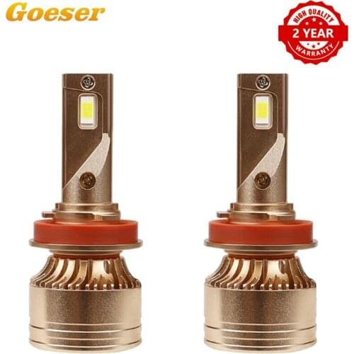 Goeser H7 Led Canbus Car Headlight Bulb CSP H11 LED H1 9005 HB3 9006 HB4 9012 H4 Mini Size 6000K 12000LM White Fog light