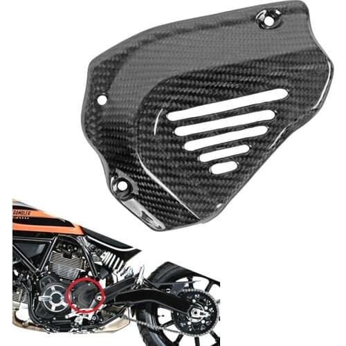 Urban Enduro Carbon fiber Front Sprocket Chain Cover for Ducati Scrambler 800 Icon Full Throttle 2015 2016 Motorcycle parts