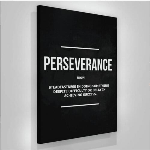 Art Supplier Poster Gym Motivation Words Canvas Painting Inspring Quote Perseverance Wall Art Posters and Print For Home Design