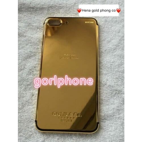 Good Quality Replacement real gold plated housing for phone 7 with customized special Logo and Buttons