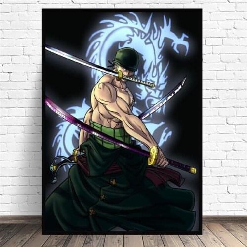 HD Print Painting Home Roronoa Zoro Decor Canvas Poster Japan Anime Cool Modular Pictures Modern Living Room No Frame Wall Art