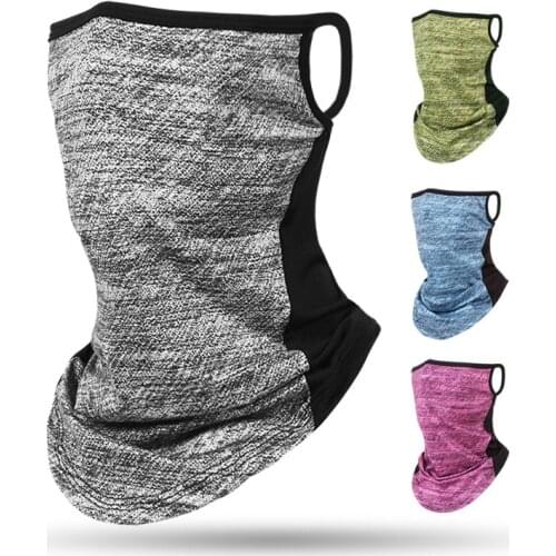 Fashion Neck Tube Scarf with Ear Loops Ootdoor Sport Windproof Breathable Face Mask Ski Printed Bandana Cycling Dust Mask