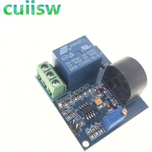 5A overcurrent protection sensor module AC current sensor 12V relay for arduino