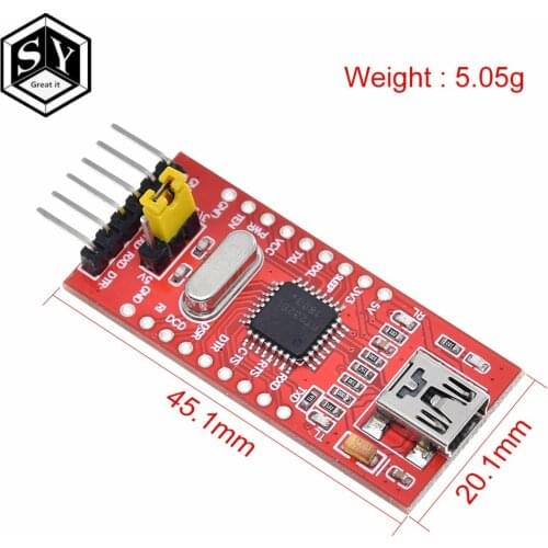 1PCS GREAT IT FT232BL FTDI USB 3.3V 5.5V to TTL Serial Adapter Module USB Mini Port USB to TTL module FT232RL improvement