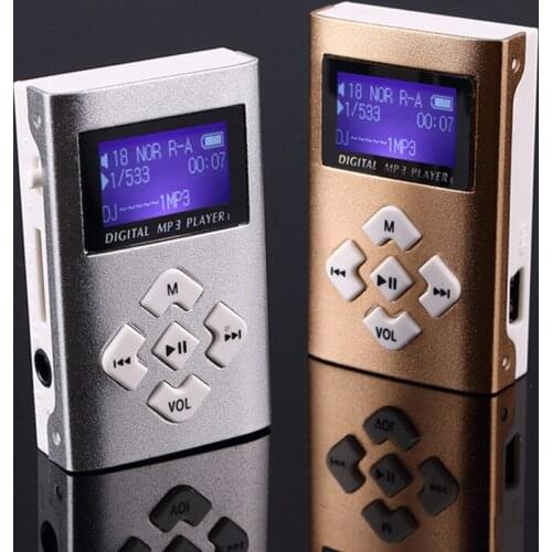 MP3 Player Speaker Button In-line Card Mini LCD Screen Portable Walkman With Radio Recording TF Card Reader 3.5mm Stereo Jack