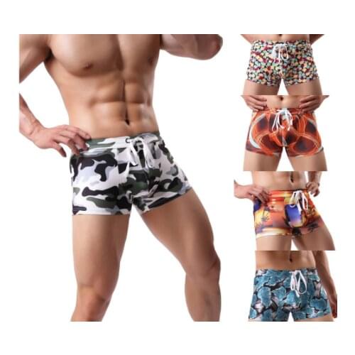 New Summer Swim Trunks Mens Swimwear Swimsuit Maillot De Bain Boy Swim Suits Boxer Shorts Swimming Surf Beach Wear#A