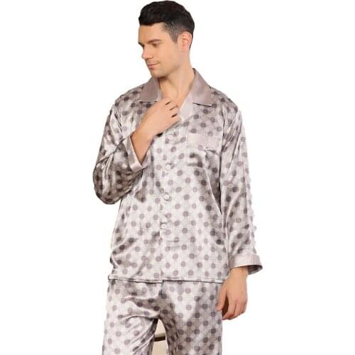 New Mens Silk Satin Pajamas Set Pajama Men Comfortable Sleepwear Modern Style Nightgown Home Male Soft Cozy Sleeping Pyjamas 3XL