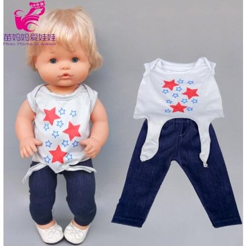 Doll Clothes Pants Set Nenuco Ropa y Su Hermanita 17 Inch Baby Doll shirt Accessories