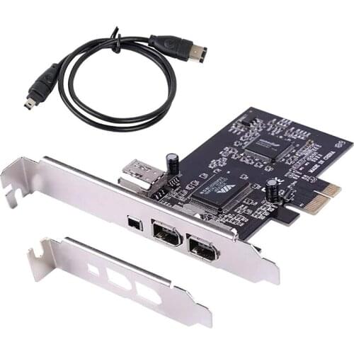 PCIe Firewire Card for Windows 10,IEEE 1394 PCI Express Controller 4 Ports(3 x 6 Pin and 1 x 4 Pin),Firewire 800 Adapter