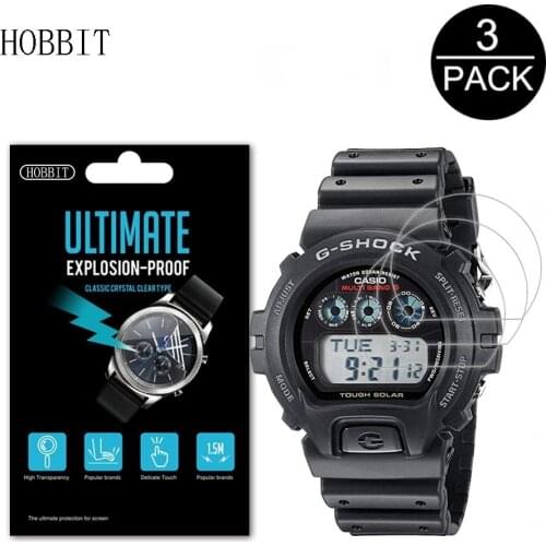 3Pack 5H Anti-Shock Screen Protector for Casio DW6900 GW6900 GW7900 GR8900 Mens G-Shock Sport Watch Screen Protection Film