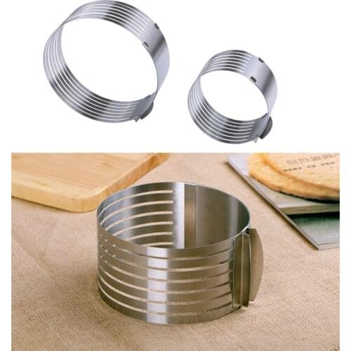 Adjustable Layered Cake Slicer Mold Round Cutter Ring Tools Stainless Steel Layered Cake Mold Mousse Rings Baking Cake Tools