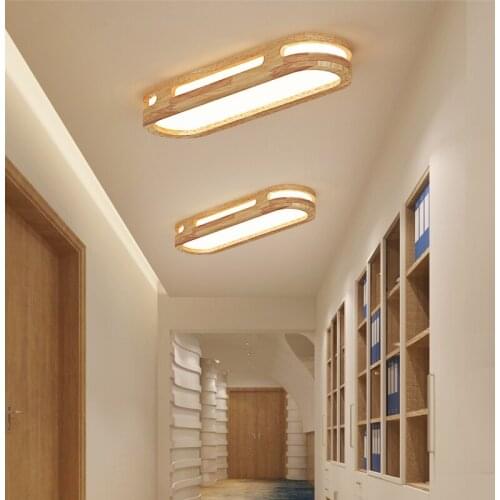Japanese Style Minimalist Log Aisle Ceiling Lights Fresh and Elegant Decorative for Living Room Bedroom Corridor Cloakroom Study