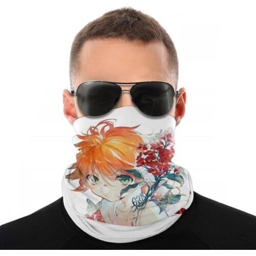 The Promised Neverland Anime Scarf Neck Face Mask Tube Mask Young Sukura Balaclava Bandanas Protective Headwear Outdoor Hiking