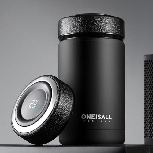 Outdoor Portable Vacuum Flasks Simple Mini Cute Student Thermoses Temperature Display Botella Drinking Accessories DI50BWB