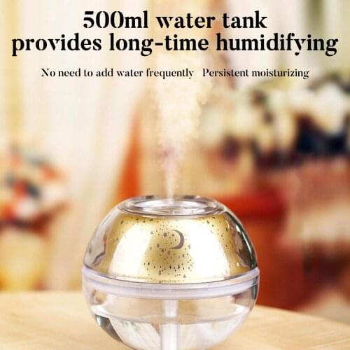 Star Projector Lamp Humidifier 500ML USB Aroma Diffuser Ultrasonic Mist Maker LED Night Light for Home Air Humidifier