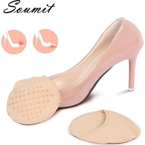 Women Silicone Forefoot Pads for High Heels Non-slip Breathable Invisible Insoles Half Insert Pad Pain Relief Foot Care Cushion