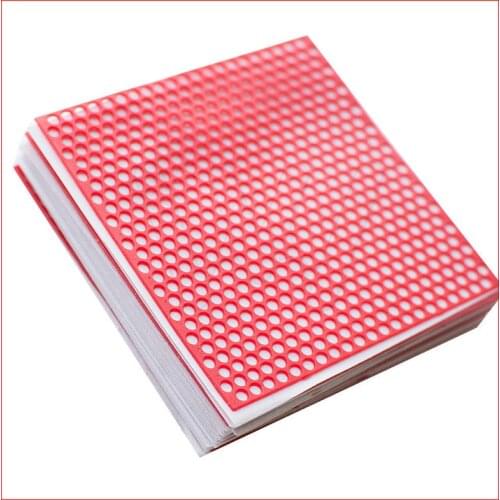 1 Box 10 Sheets Dental Lab Round Hole Patterns Wax Co-cr Casting Red Color