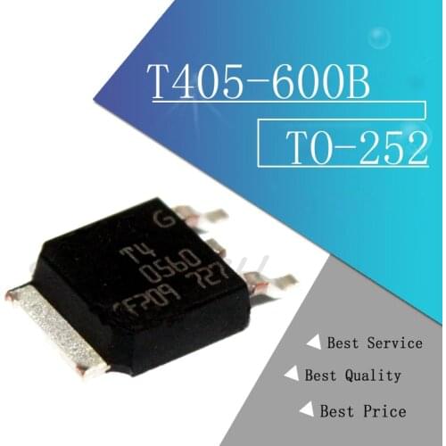 10pcs/lot T405-600B-TR T405-600B T40560 TRIAC SENS GATE 600V 4A DPAK TO-252 Best quality