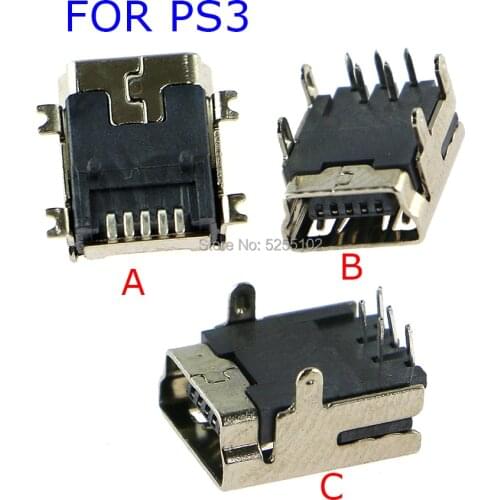 50pcs USB Charging Port Charging Connector replacement For Play Station 3 For PS3 Controller Socket Charging Jack Repair