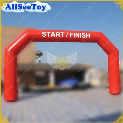8x4m Air Tight Red Inflatable Start and Finish Arch for Event,Air Pump Included