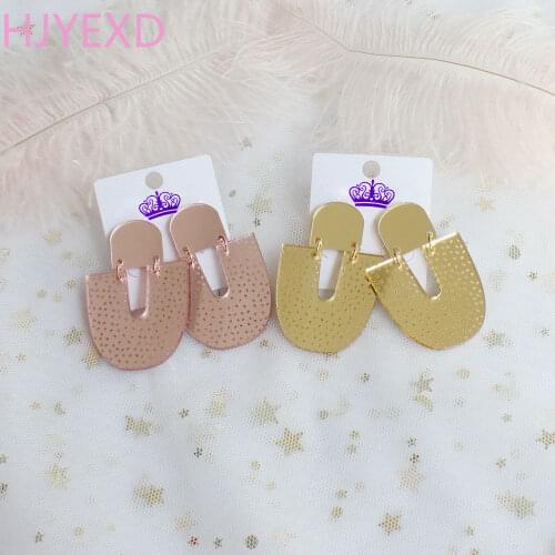 52mm Acrylic U Earrings Fan Girl Collection Spotty Etched Dangle Earrings Stud Earrings Laser Cutout-HP008