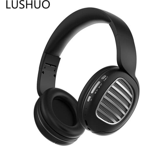 LUSHUO Wireless Bluetooth headset Bluetooth 5.0 Battery 500mAh headset stereo foldable gaming headset with microphone