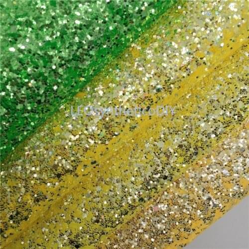 1PC 21X29CM Glitter Fabirc, Chunky Glitter Leather, Glitter Leather Sheets For Making Bows LEOsyntheticoDIY T428A