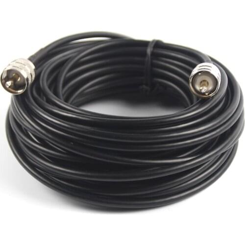 CB Radio Cable 50ft 50 Ohm Low Loss RG58 Coaxial Cable Coax Jumpers UHF Male to Male PL-259 CB Ham Antenna Cable